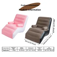 Canapé gonflable moderne d'extérieur en PVC, matelas de camping portable et épais pour se détendre
