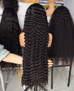 Produits prêts à être expédiés : Perruques ondulées en dentelle cambodgiennes, extensions de cheveux bouclés noirs naturels, fournisseurs de cheveux cambodgiens - Product Image 5