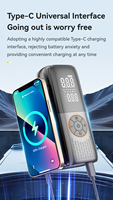 Pompe à air portable Tpson la plus récente de 6000 mAh, gonfleur de pneus intelligent à 22 cylindres avec écran LCD pour une utilisation polyvalente