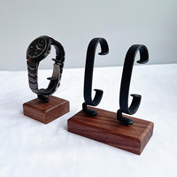 Organisateur de montres Support de montre de luxe avec base en bois massif Support de montre en bois