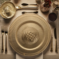 Assiette de Présentation Luxe Minimaliste en Plastique PP 13 Pouces, Couleur Personnalisée Peinte à la Main, Modèle 229, pour Mariage, Marque Xiangjin, Usage Domestique et Fêtes Quotidiennes