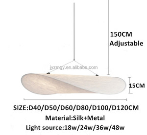 JYLIGHTING E27 Nordic Minimalist Wabi Sabi Araña de seda Led Lámpara colgante para sala de estar Comedor Home <span class=keywords><strong>Deco</strong></span> Loft Luz colgante - Product Image 2