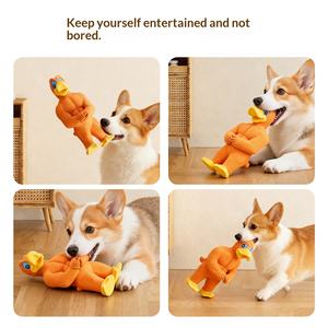 Yavru Köpekler İçin Silikon Gıcırtılı Su Geçirmez Çiğneme Oyuncağı - Stres Giderici ve Can Sıkıntısı Giderici Karikatür Hayvan Desenli - Product Image 5