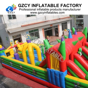 Grand château gonflable gonflable gonflable toboggan sec grand château gonflable amusant ville sautant - Product Image 6