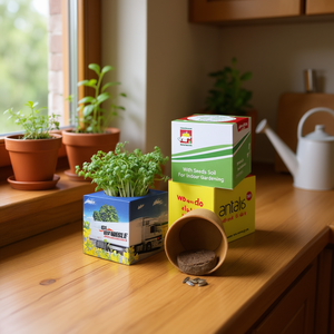 Kit di avviamento per piante QuboFlor Grow Bag con semi e terriccio per la coltivazione indoor - Product Image 3