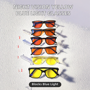 <span class=keywords><strong>Gafas</strong></span> <span class=keywords><strong>de</strong></span> Visión Nocturna con Logotipo Impreso, Color Amarillo para Conducir, Anti Luz Azul, para Computadora y Teléfono, para Hombres y Mujeres, Forma <span class=keywords><strong>de</strong></span> Diamante - Product Image 2