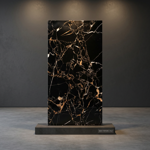 Black Portoro High Gloss Polished Glazed Porcelain Tiles 600x1200mm Luxury Marble Look Floor <b>Wall</b> Tile - Product Image 3