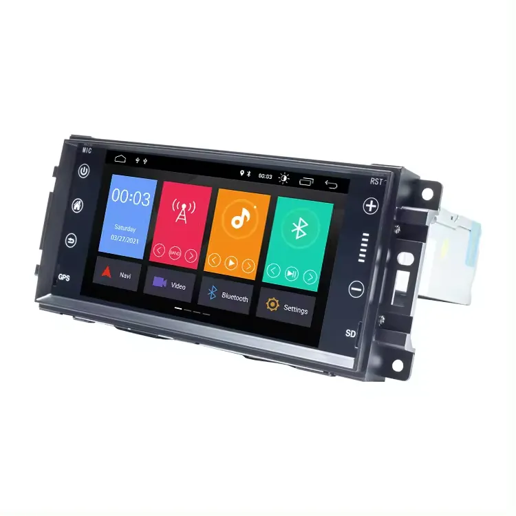 7" Full Touch Screen 1 DIN GPS Navigation For Cher Jeep Grandokee Dodge Ram Android Radio Auto Multimedia