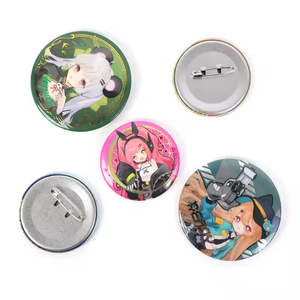 Logo personalizzato in metallo stampato all'ingrosso spilla da balia moda trasparente con bottone in alluminio - Product Image 3