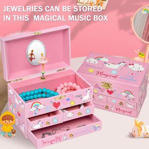 Caja Musical de Madera Unicon Ballerina para Niñas con Cajón, Manivela y Canción de Feliz Cumpleaños, Ecológica - Product Image 5