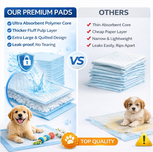Tapis d'entraînement pour chiots super absorbants à 6 couches, jetables, vente en gros OEM d'usine - Product Image 4