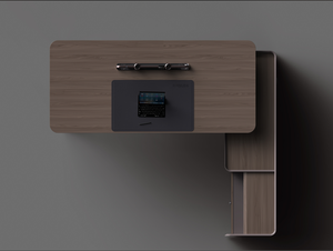 Muebles de oficina Escritorio ejecutivo Mesa de oficina de madera Escritorio de oficina de gerente en forma de L de lujo - Product Image 2