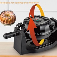 Mini gaufrier électrique avec plaques antiadhésives et chauffage uniforme pour gâteaux faits maison, utilisation en extérieur, desserts rapides