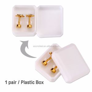 Pendientes de Estrella de Acero Inoxidable con Baño de Oro de Diseño Simple para Niñas, Pendientes de Cristal con Piedra para Cumpleaños - Product Image 4