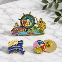 Faible MOQ emballage personnalisé ODM insigne en métal plaqué couleur argent mignon émail Animal Pin Badge