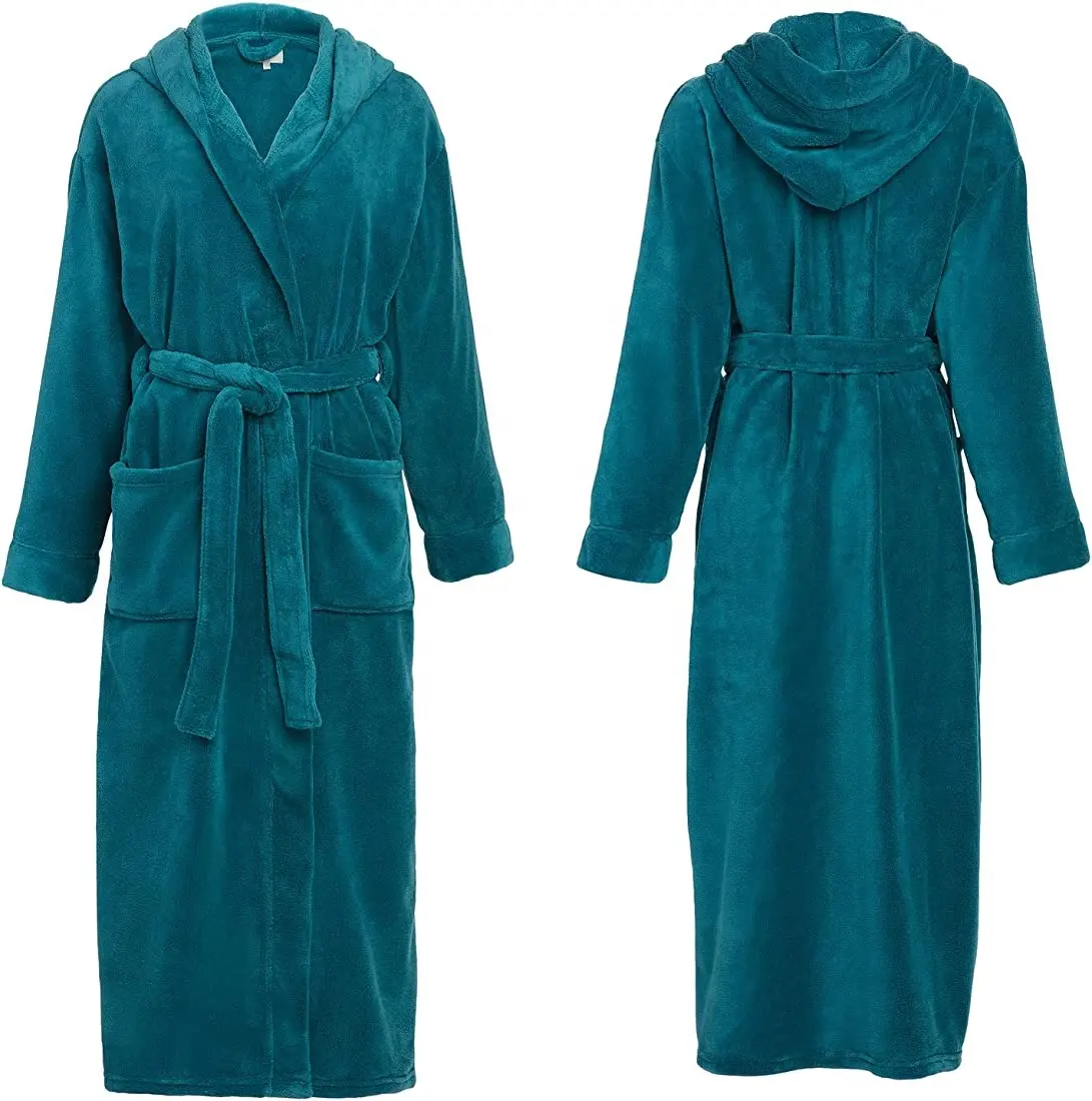 Hot selling women high quality super soft fleece long luxury Bath robe