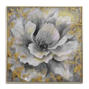 Tableau Hedendaagse Beige Acryl Hotel Home Decor Canvas Foto 'S Abstract Kunstwerk Bloemen Wall Art Moderne Schilderijen