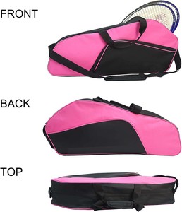 Échantillon gratuit Nouveau sac à raquette de tennis, de pickleball et de padel en cuir synthétique de luxe de haute qualité personnalisé blanc - Product Image 3