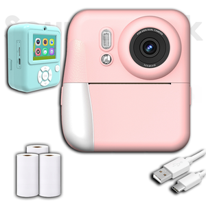 SourcingArk 2.4 Inch 48MP 1080P 1200mAh Kids Instant <b>Print</b> Mini <b>Camera</b> Thermal Printer For Children 3-6 Years kids <b>camera</b> Q10 - Product Image 1