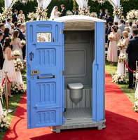 Toilettes portables modulaires écologiques en HDPE avec urinoir et lavabo pour usage public dans les campings, les chantiers et en extérieur