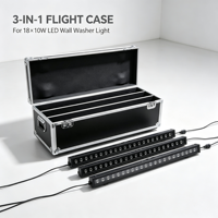 Flight case en aluminium sur mesure pour 3 projecteurs LED Wall Washer, robuste, pour le transport de matériel d'éclairage de scène