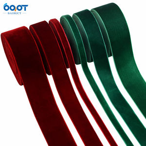 Nastro In stock, nastro di velluto, nastro di velluto lato rosso brillante, nastro colorato, accessori con nastro fai da te - Product Image 1