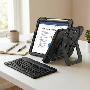 เคสกันกระแทกแบบหนาพร้อมที่จับและขาตั้งสำหรับ iPad Air 4/5 11 นิ้ว Pro 11 นิ้ว รุ่นที่ 1-4 ขายส่งจำนวนมาก - Product Image 6