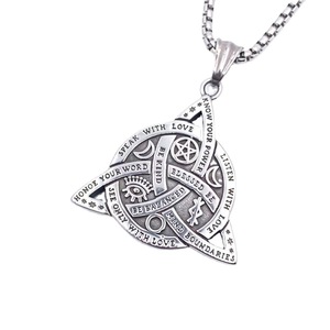 Collier en acier inoxydable avec symbole viking, pendentif géométrique, cadeau pour homme, bijoux 2160132 - Product Image 5