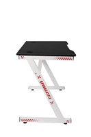 Bureau de jeu de haute qualité avec un beau design, bureau d'ordinateur avec lumières et grand tapis de souris