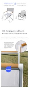 Chaise pliante d'extérieur moderne de style Hong Kong, imperméable, résistante au soleil, empilable pour un rangement facile, salon, jardin, camping - Product Image 4