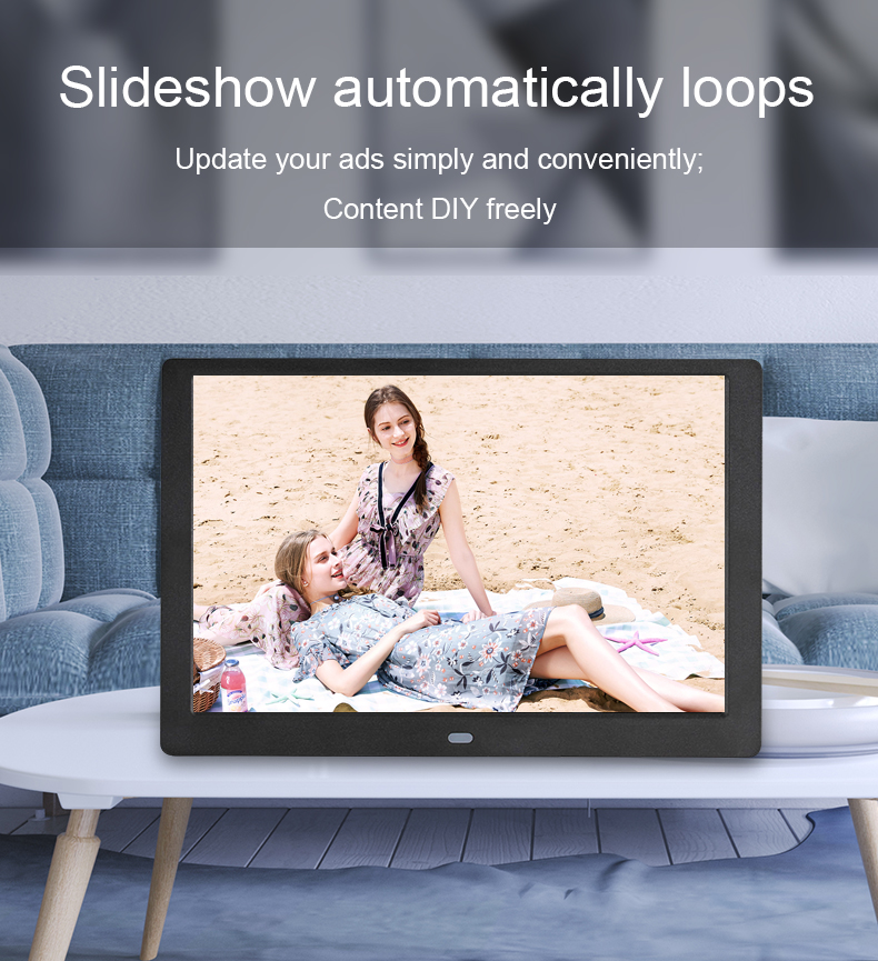 Acrylic 250cd/m2 Smart Picture Frame , Durable Digital Photo Frame For Advertising