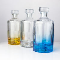 Usine Vente Bouteilles D'alcool En Verre 500ml Huile De Base Lourde Bière Gin Bouteille 16 OZ Bouteilles De Vin avec T-Top Bouchon De Liège