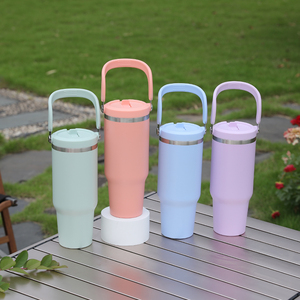 40oz chai với xử lý du lịch Mug Cup nhiệt bằng thép không gỉ Tumbler với rơm chân không Flask cách điện xách tay cup Đối với xe - Product Image 5
