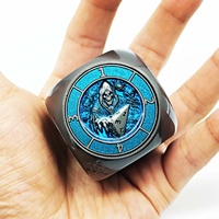 Casual Cool Metal 6 Side Rpg Dice Roulette Multicolor D6 Dnd Dice Spinner for Game Lover