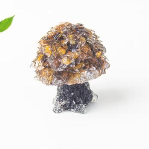 Ornement Feng Shui fait à la main en cristal d'œil <span class=keywords><strong>de</strong></span> <span class=keywords><strong>tigre</strong></span> poli, forme libre, porte-bonheur - Product Image 1