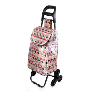 fold up luggage cart large capacity orla kiely shopping trolley