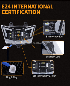 E-Mark LED Faro de motocicleta para <span class=keywords><strong>Kawasaki</strong></span> KMX KX KLX KLR KLE ZZR KDX 110 125 140 250 <span class=keywords><strong>300</strong></span> 450 650 WR <span class=keywords><strong>Motocross</strong></span> Dirt Bike - Product Image 2