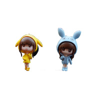 Figurine en résine de fille de dessin animé mignonne, diffuseur de parfum pour aérateur de voiture