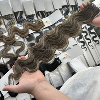 Extensions de cheveux en plumes Microlink H6 IF2 en cheveux humains vierges invisibles, personnalisables avec logo, pour jeunes filles, collection 2026-2027, vente chaude