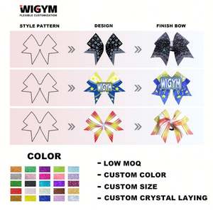 Corbatas y Lazos de Competición de Porristas Personalizados al por Mayor, de Nailon/Lycra, para Uso Escolar - Product Image 2