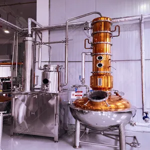200加仑铜蒸馏器酒精制造设备杜松子酒蒸馏器铜锅蒸馏器工艺杜松子酒蒸馏机