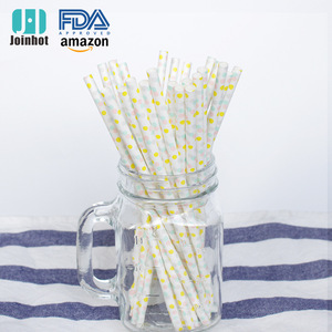 Joinhot Colorful Polka Dot Paper <b>Straws</b> Disposable Eco Friendly Party <b>Drink</b> <b>Straws</b> In Stock - Product Image 4