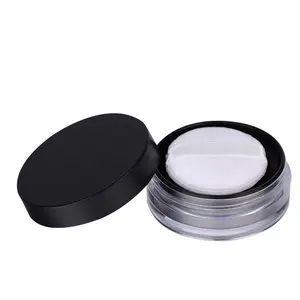 New style 10g round net powder compact packaging plastic cosmetic face powder container