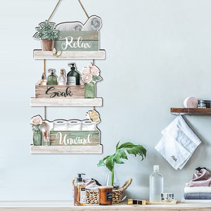 Adornos de pared de madera para un baño relajante y transpirable, incluyendo decoraciones para paredes de baño y ducha. - Product Image 1