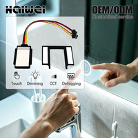 Personnalisation de l'interrupteur tactile à un bouton pour miroir LED avec variateur CCT 12V 5A 60W, matériau ABS intelligent pour miroir LED