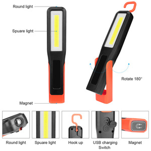 ไฟทำงาน LED แบบ COB สำหรับตั้งแคมป์ พร้อมตะขอแม่เหล็ก ชาร์จได้ พกพาสะดวก ใช้สำหรับงานซ่อมบำรุงกลางแจ้ง - Product Image 5