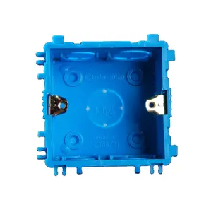 Boîte de jonction électrique en plastique PVC, boîte de commutation pour jonction électrique peu profonde en plastique, bleu rouge, 86*86*45, 11 pièces