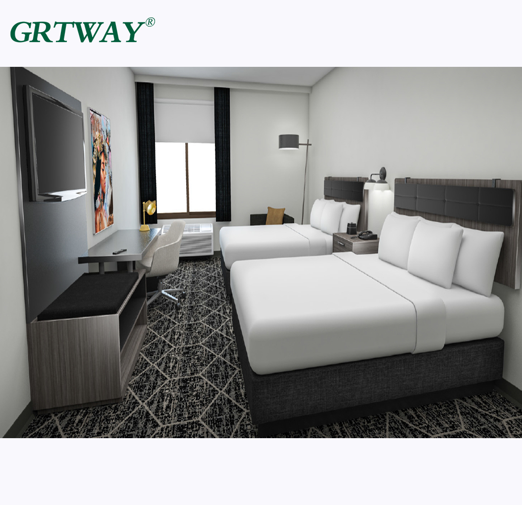 GRT6123 Hotel Furniture Manufacturer forsale Modern New Design Bedroom Sets La Quinta Hotel Furniture