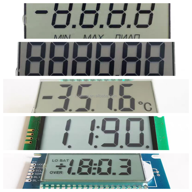 Custom Size Industrial LCD Panel Monitor Digital Segmented LCD Display for Flow Meter LCD Modules