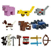 Set de Figuras de Acción de Bloques de Construcción MOC Directo de Fábrica, Relleno para Cesta de Pascua, Colección de Juguetes con Accesorios de Armas Intercambiables
